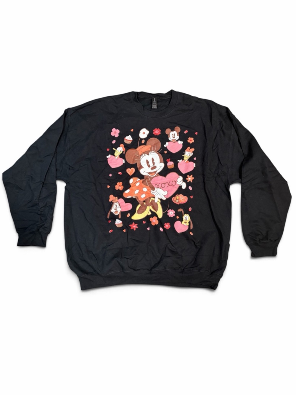 Black Minnie Mouse Graphic Sweatshirt - Women Sweater